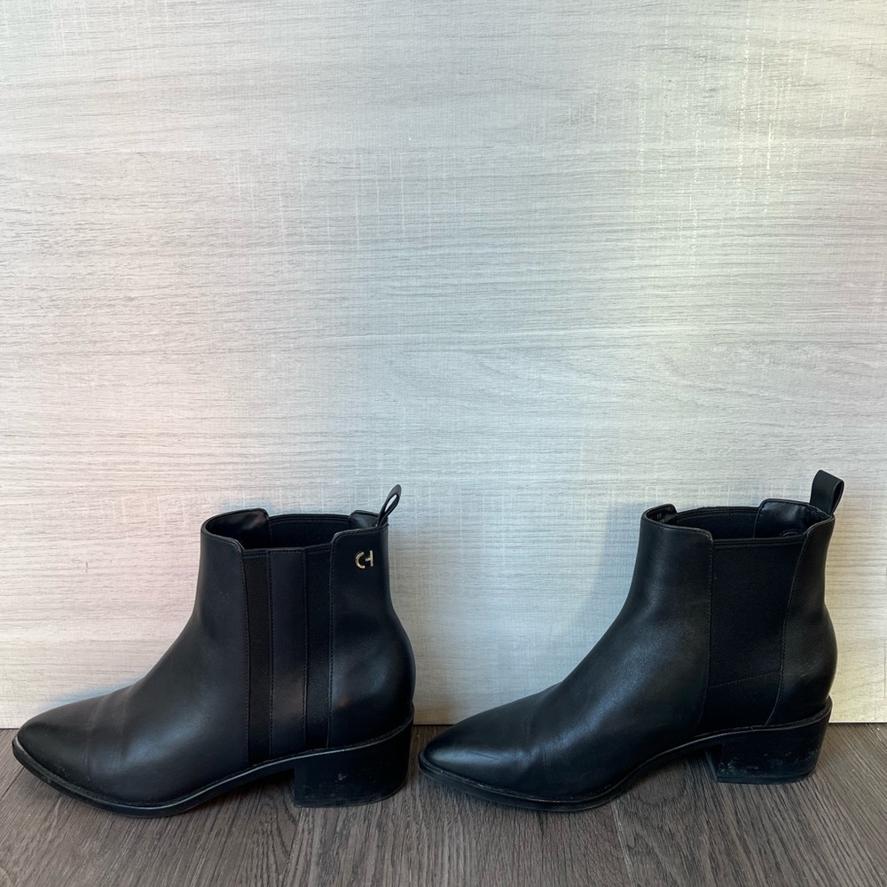 Cole Haan Black Leather Booties